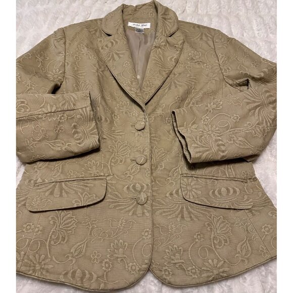 Women's Judith Hart Collection Tan Color Jacket Blazer 100% Cotton Size 10 - Picture 16 of 16